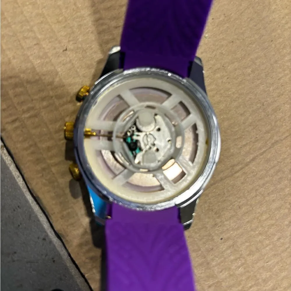 MULCo Unisex timepiece Mwatch 3D Collection A Purple Silicone Quartz Watch